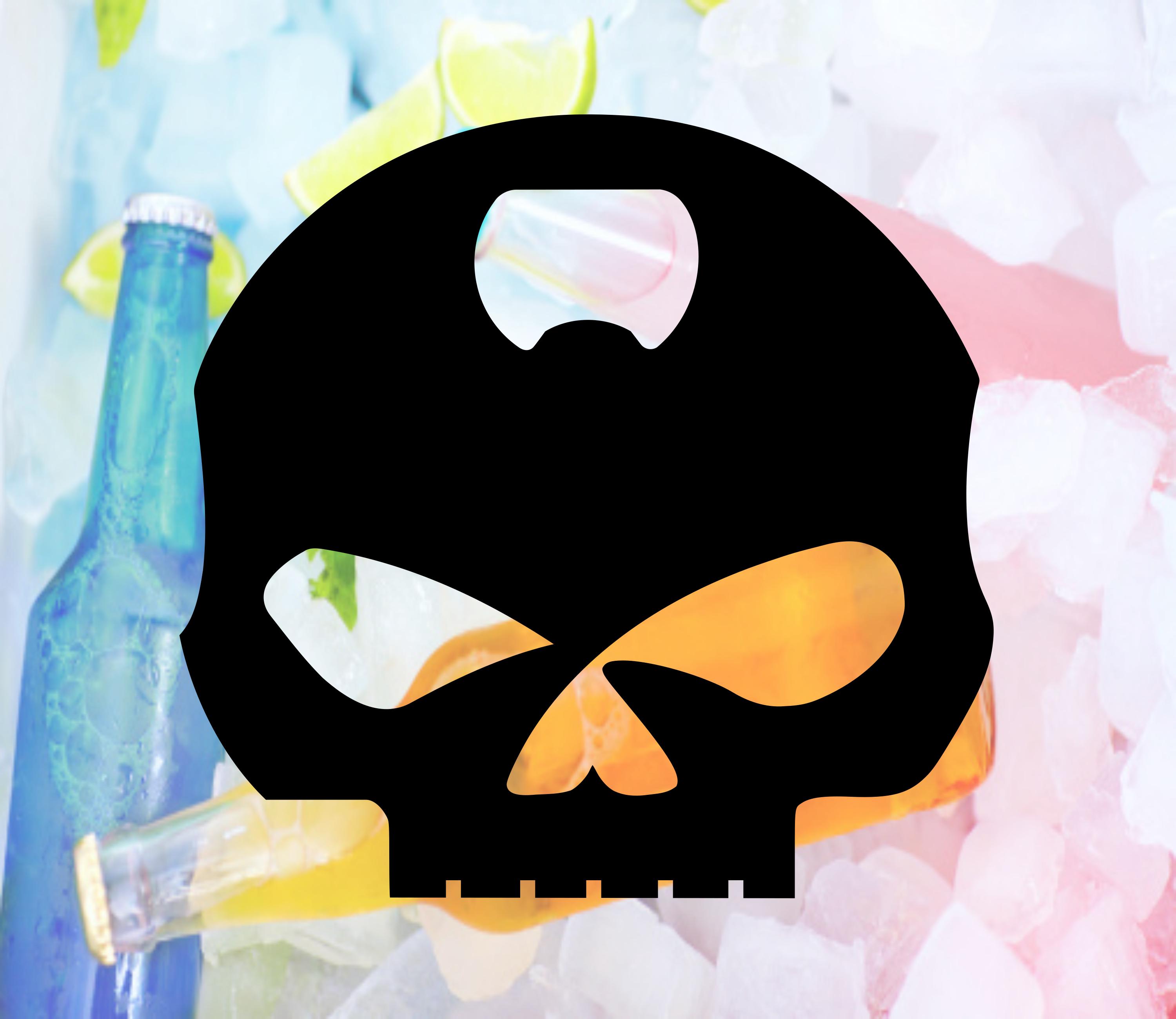 Harley Davidson Skull Bottle Opener, Chopper Bottle Opener. Bones 