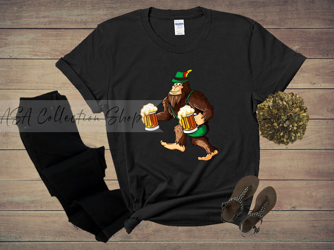 Lustige Bigfoot Lederhosen Prost Bierbecher Bierfest Etsy