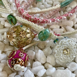 Multi-wrap Beaded Bracelet with Chinese Crystal & Glass Beads