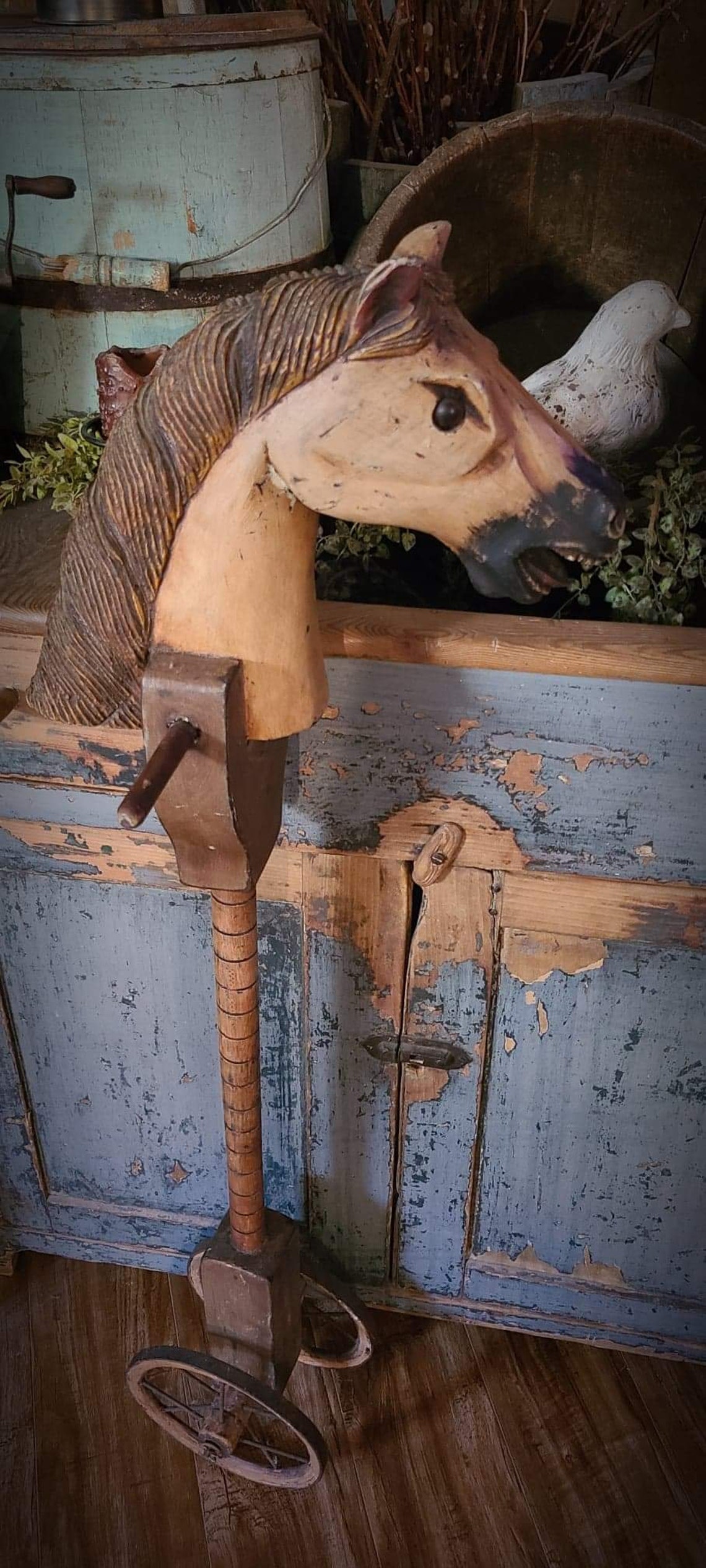 Antique Hobby Horse/1900s/wooden Stick Horse/vintage Etsy UK
