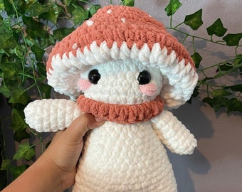 Baby Mushroom Crochet Plushie Desk Decor Mushie Person Cottage Core Kawaii Mushroom Person mushroom Mushie mush plush Mushroom Guy