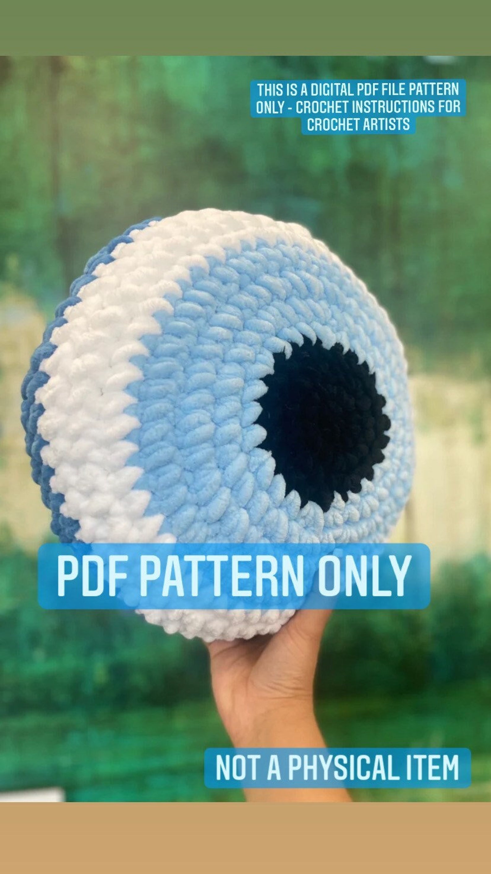 Evil Eye Pillow Crochet Pattern Heavy Weight Yarn Style Etsy