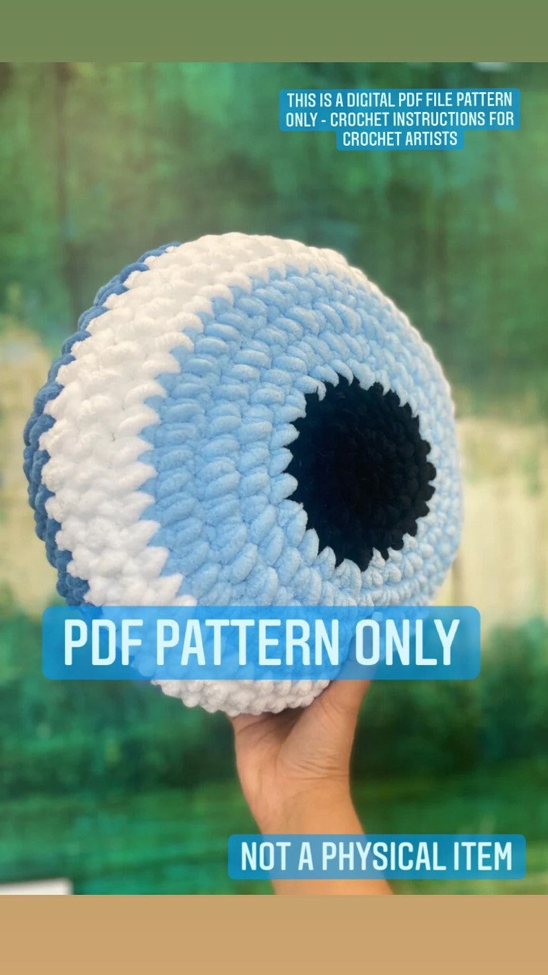 Evil Eye Pillow Crochet Pattern Heavy Weight Yarn Style Etsy