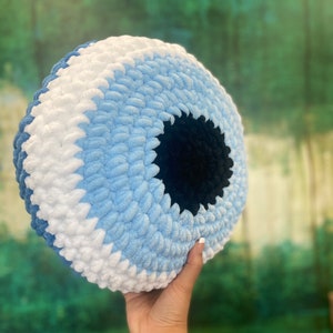 Evil Eye Crochet Pillow Hamsa Nazar Mal De Ojo