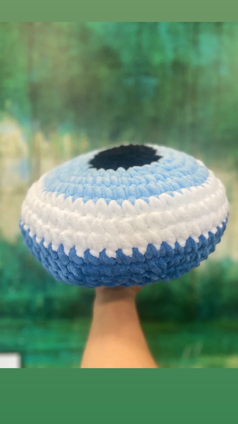 Evil Eye Pillow Crochet Pattern Heavy Weight Yarn Style Etsy