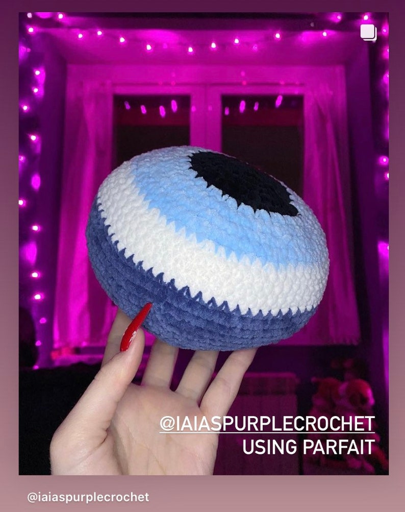 Evil Eye Pillow Crochet Pattern Heavy Weight Yarn Style Etsy