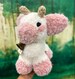 Strawberry Love Fluffy Cow Crochet Plushie 