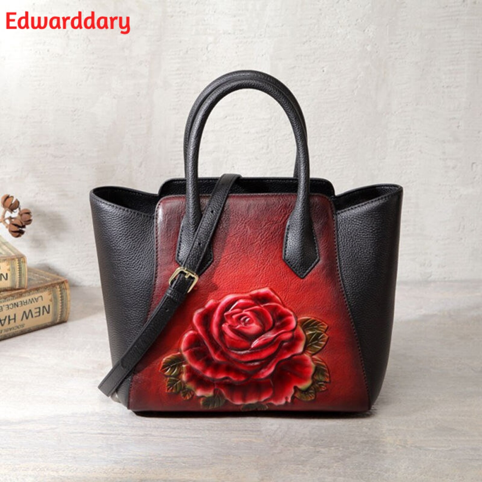 Floral women handbag genuine leather bag 2021 new luxury Etsy
