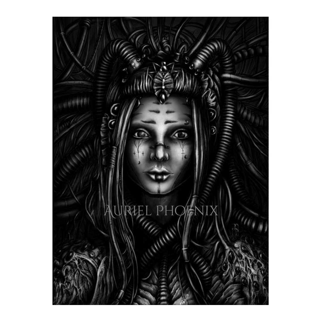 Sci-fi Art Print | Dystopian Poster | Giger Style Wall Art | Original ...