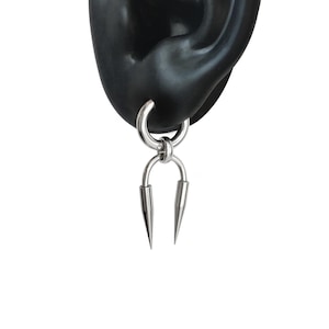 STABBED II Earring, stainless steel, alternative jewellery, gothic, techno, design jewellery