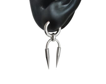 STABBED II Earring, stainless steel, alternative jewellery, gothic, techno, design jewellery