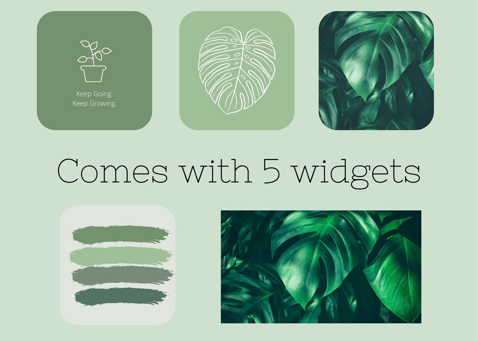 MINIMALIST GREEN AESTHETIC app icons for plant lovers iPhone Etsy