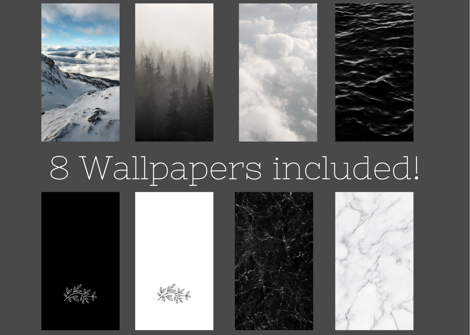 100 MINIMALIST BLACK AESTHETIC App Icons for iPhone Ios 14, 15, 16