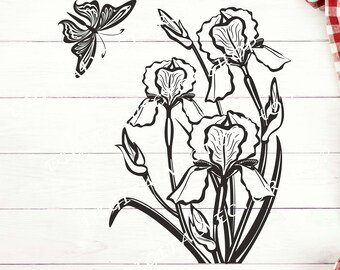 Download Iris Flower Svg Etsy