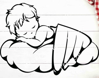 Download Sleeping Angel Svg Etsy