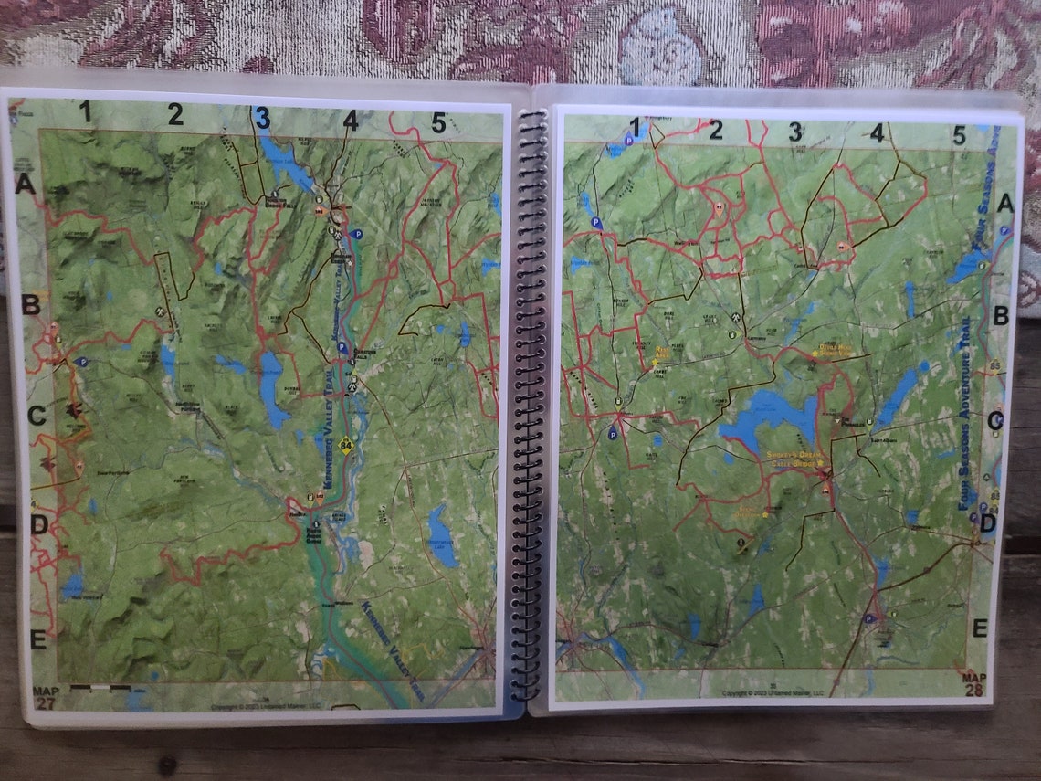 2023 Maine ATV Trail Map Atlas Etsy