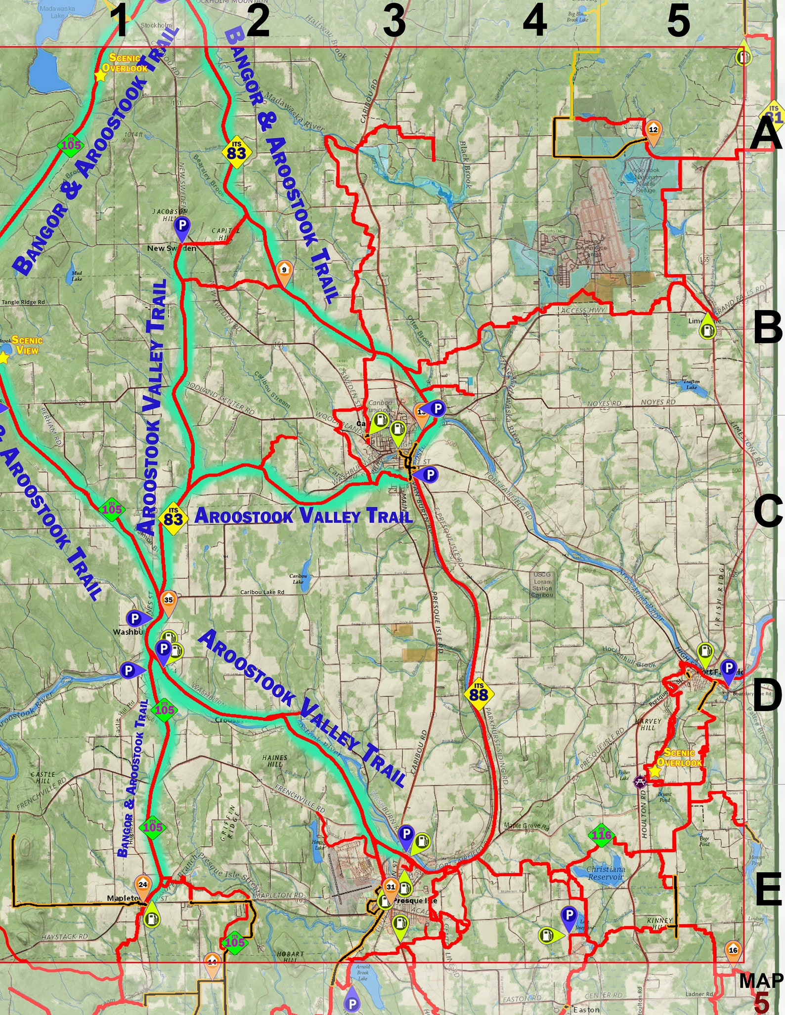 2023 Maine ATV Trail Map Atlas Etsy