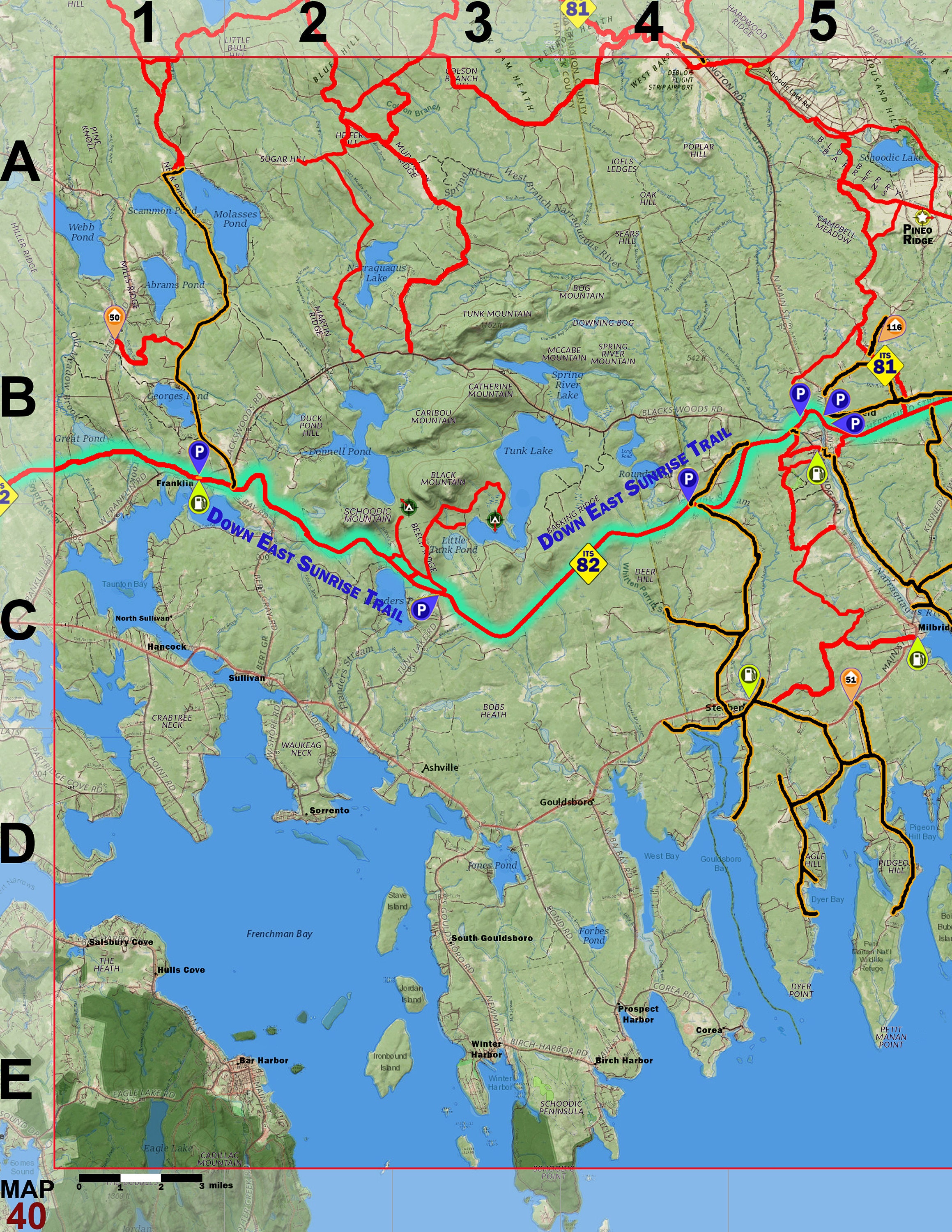 2023 Maine ATV Trail Map Atlas Etsy