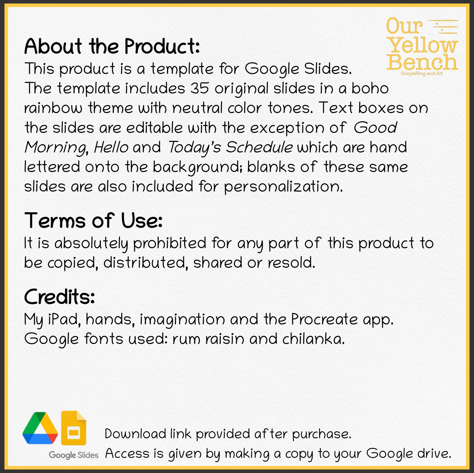 Boho Rainbow Slides Template for Teachers - Etsy