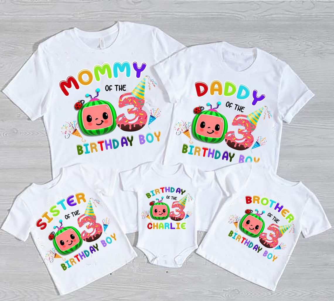 Coco-melon Birthday Personalized Shirts Cocomelon Family | Etsy