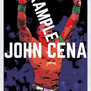 John Cena Art Work - Digital Download. Print At home - WWE Wrestling Fans