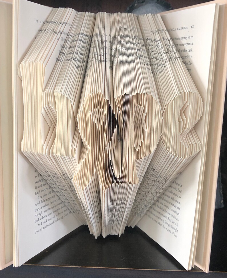 Book folding art “hope”