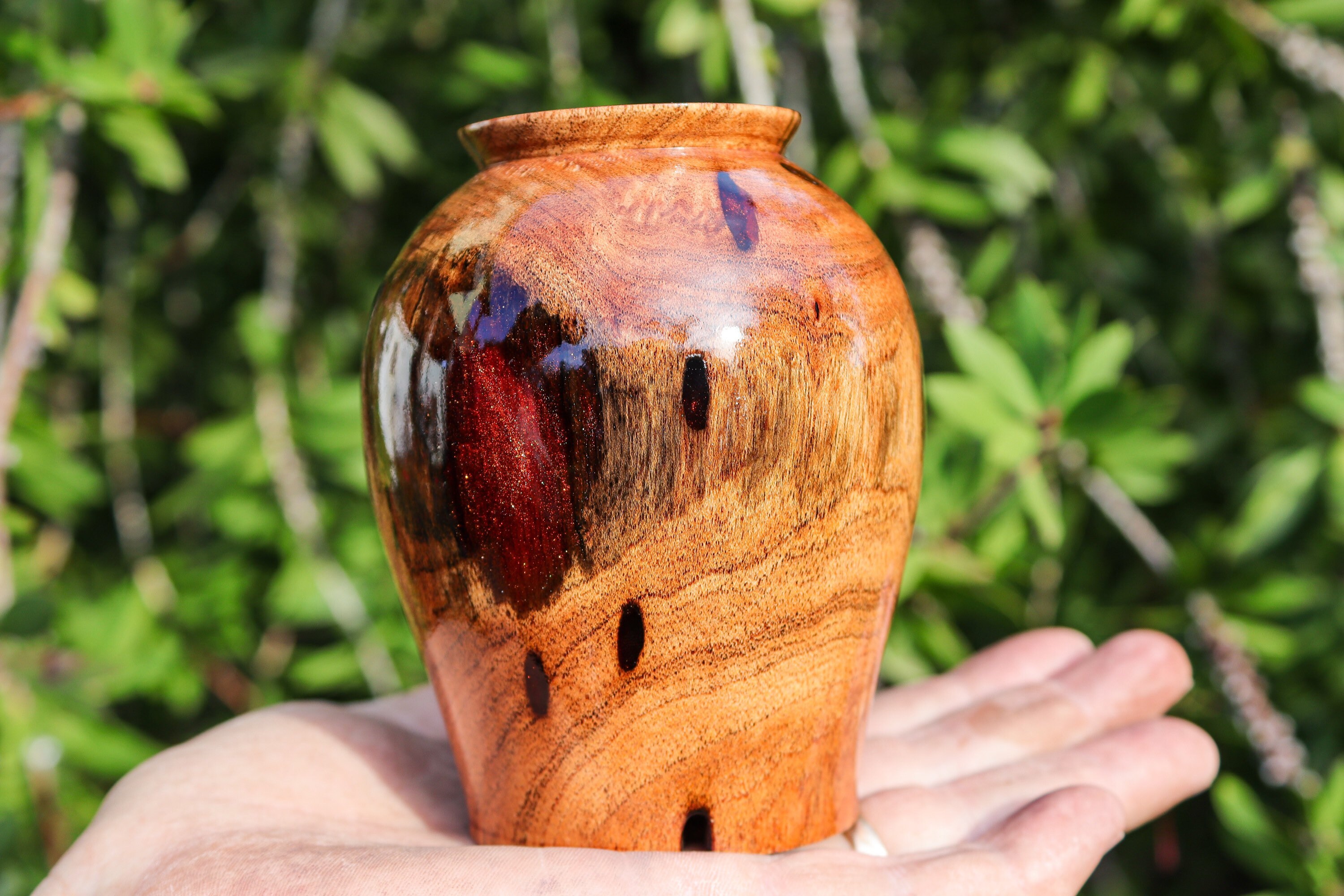 Cute Small Handmade Wood Bud Vase Etsy New Zealand