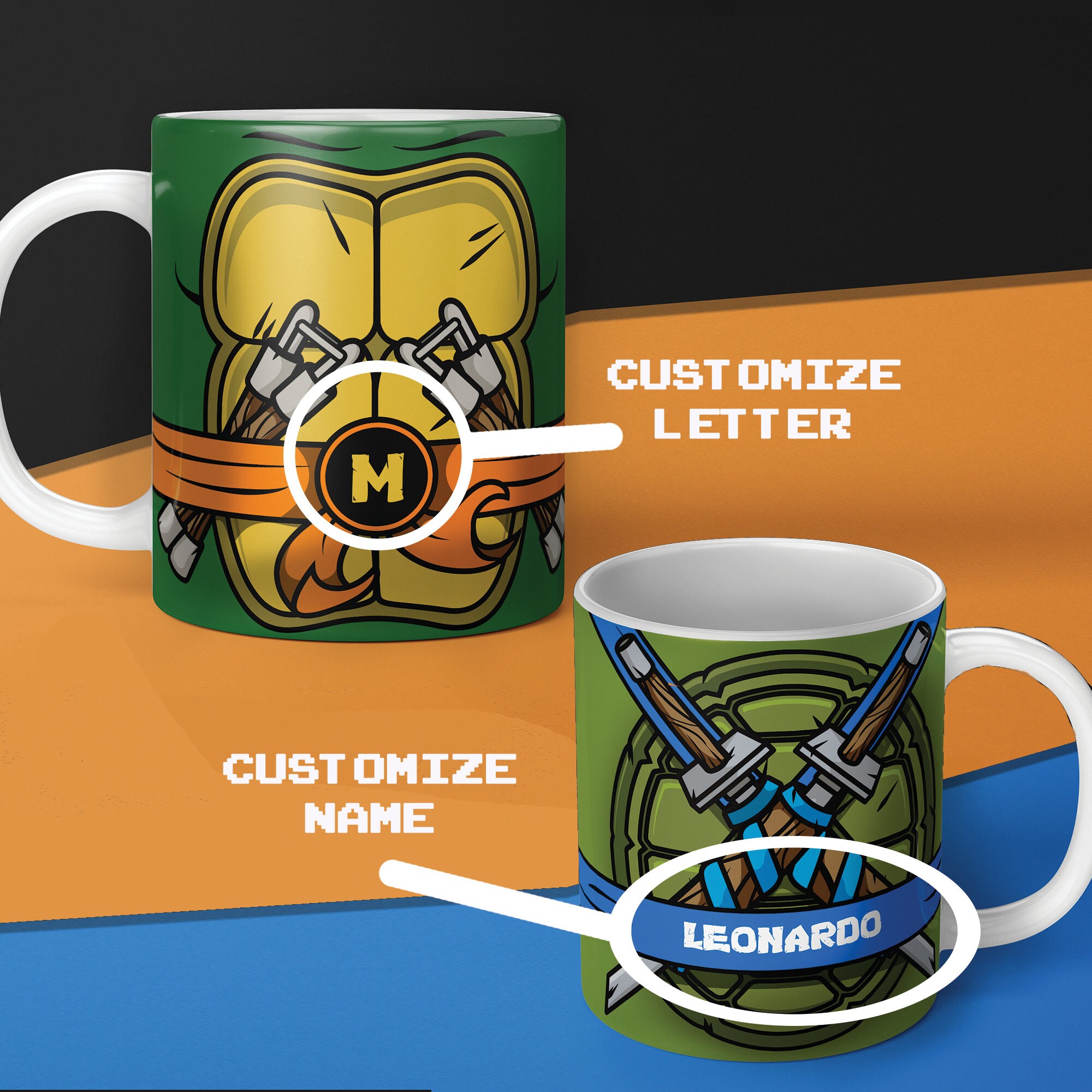 Personalized Anamorphic Action Turtle Purple Staff Mug Gift Etsy UK