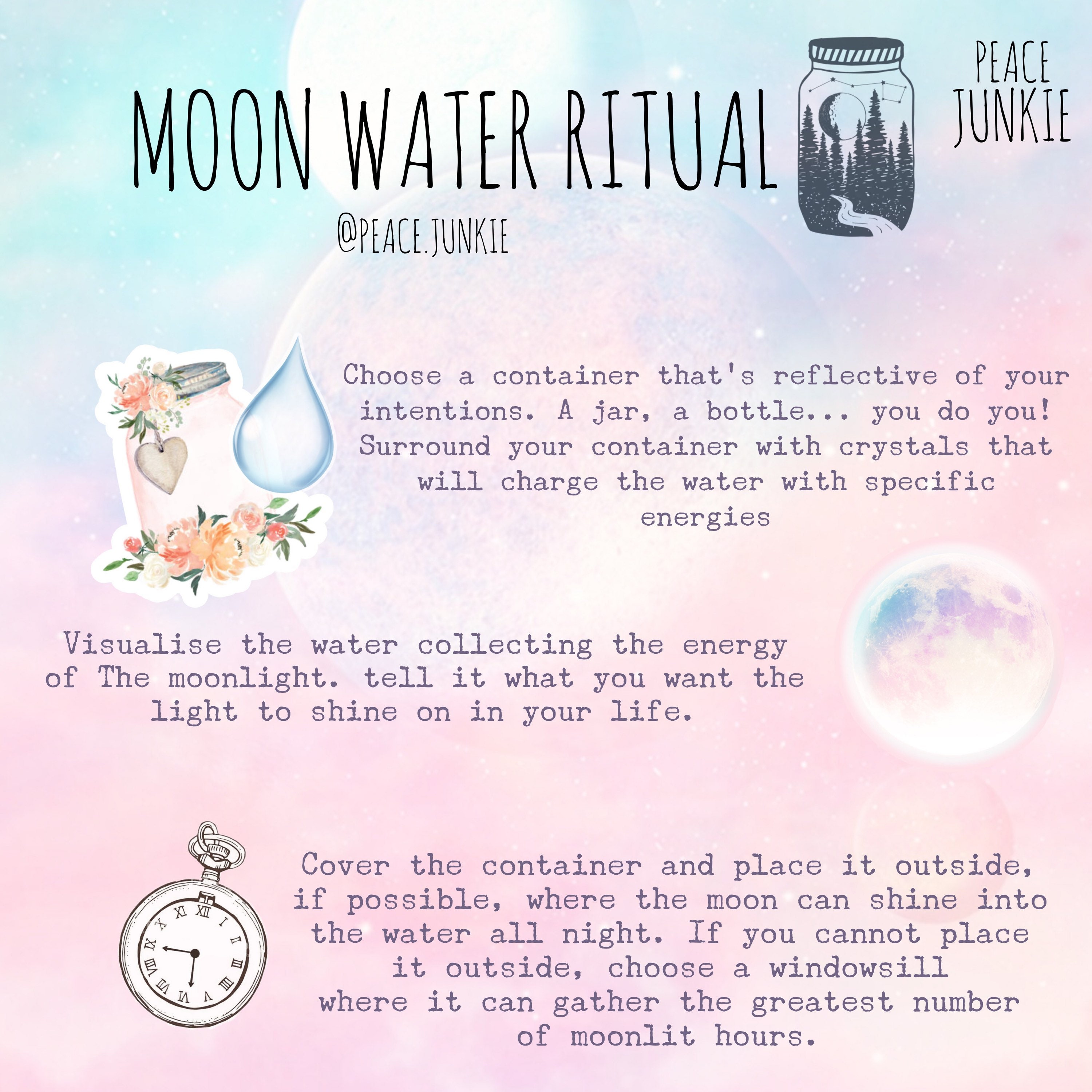 Letterbox FULL moon bath ritual Bath salts healing crystal. Etsy
