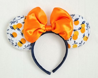 Sweet Orange and Denim Mouse Ears