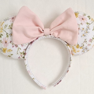 Pretty and Dainty Pink Floral Mouse Ears