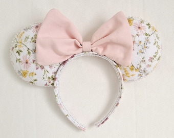 Pretty and Dainty Pink Floral Mouse Ears