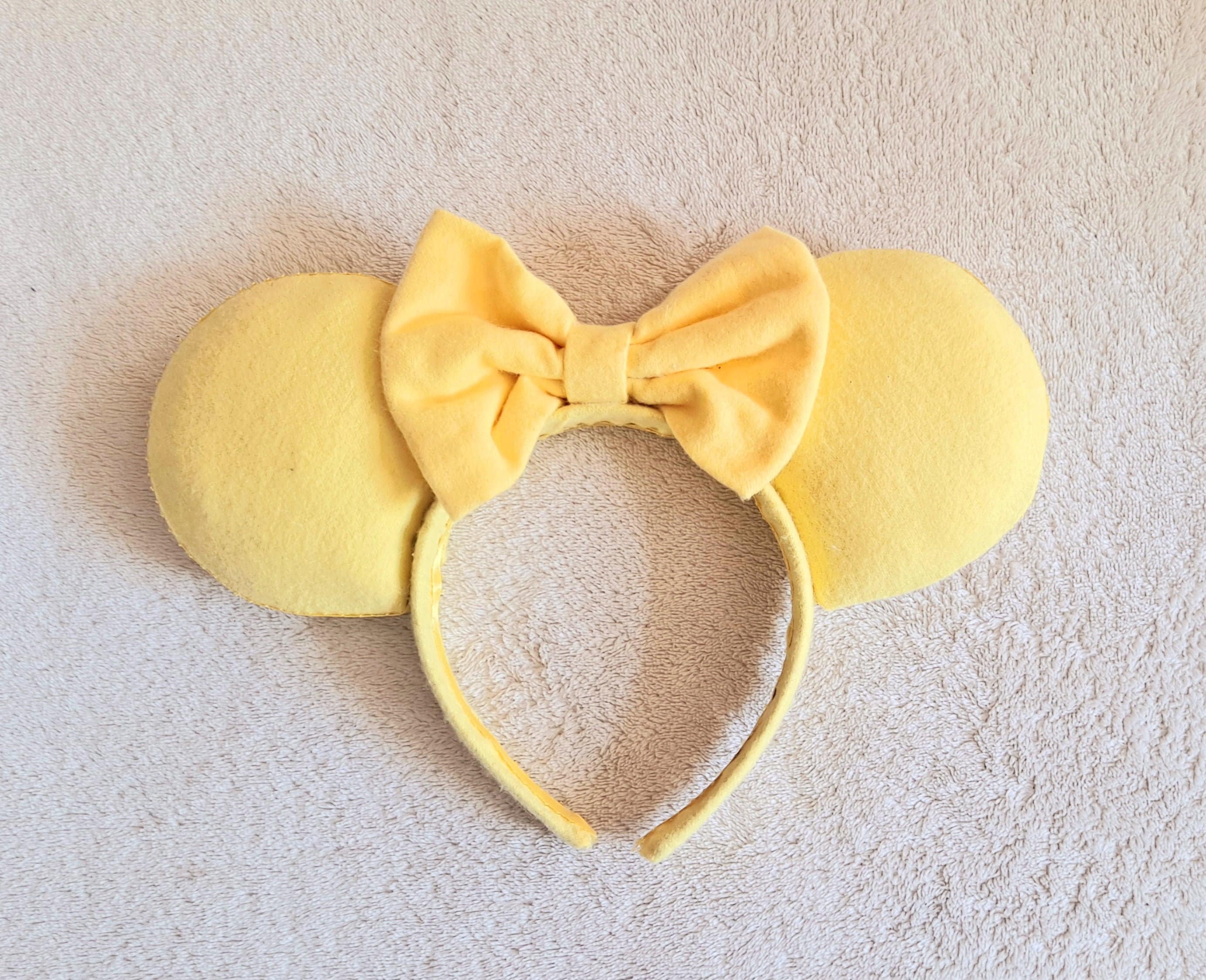 Sunshine Yellow on Yellow Minky Mouse Ears - Etsy display picture 1