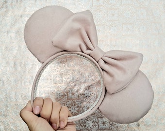 Pretty in Light Pink Suede Mouse Ears