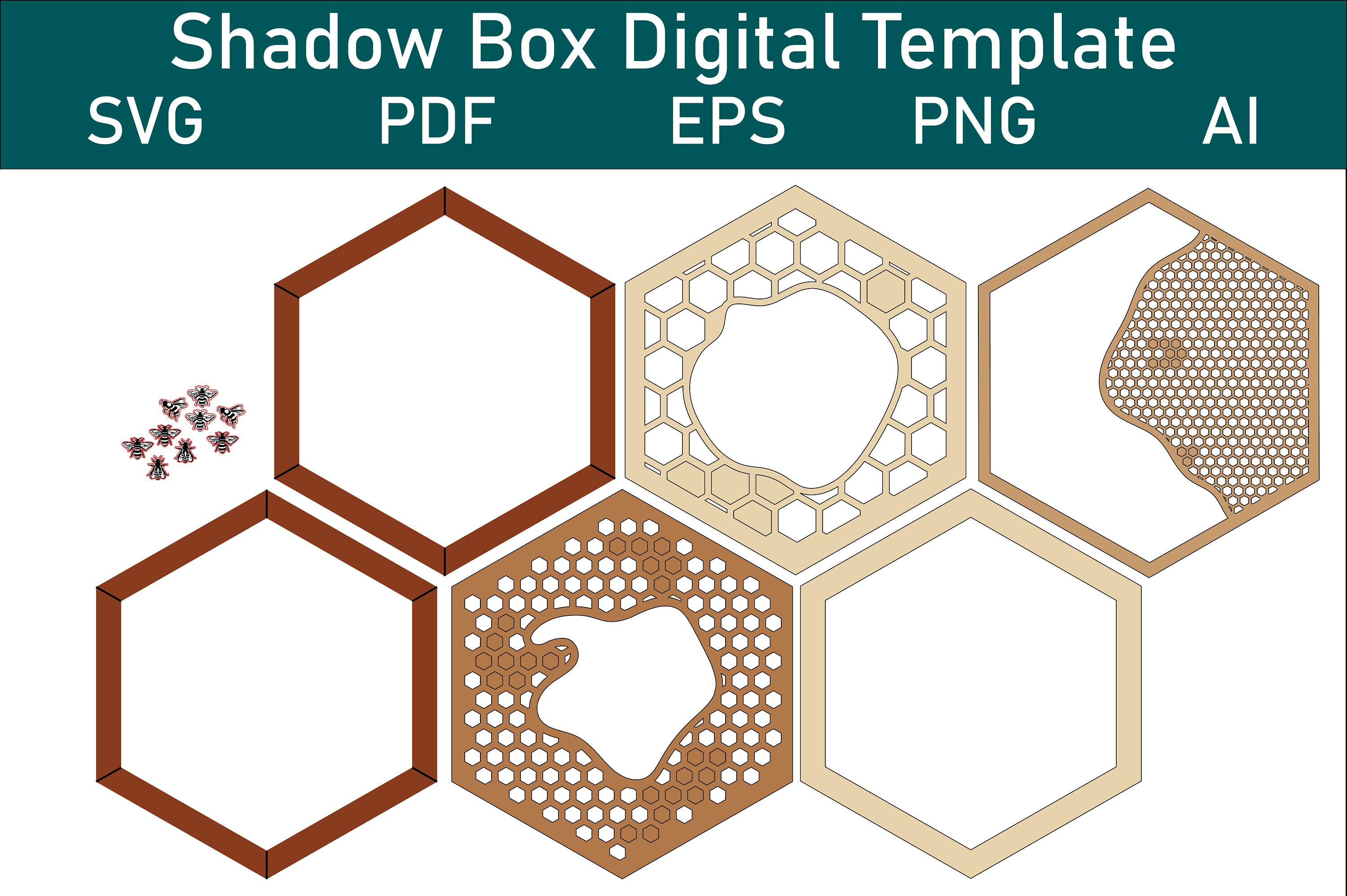 Bee hive SVG / honey bee 3d laser cut SVG / honey layered wood | Etsy