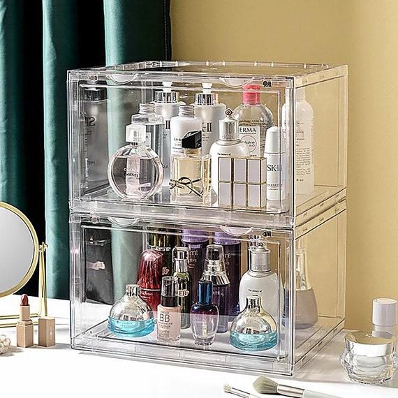 Acrylic Storage Container With Door for Cosmetics, Perfume, Purses,  Jewelries, Lipstick, Nail Polishes 