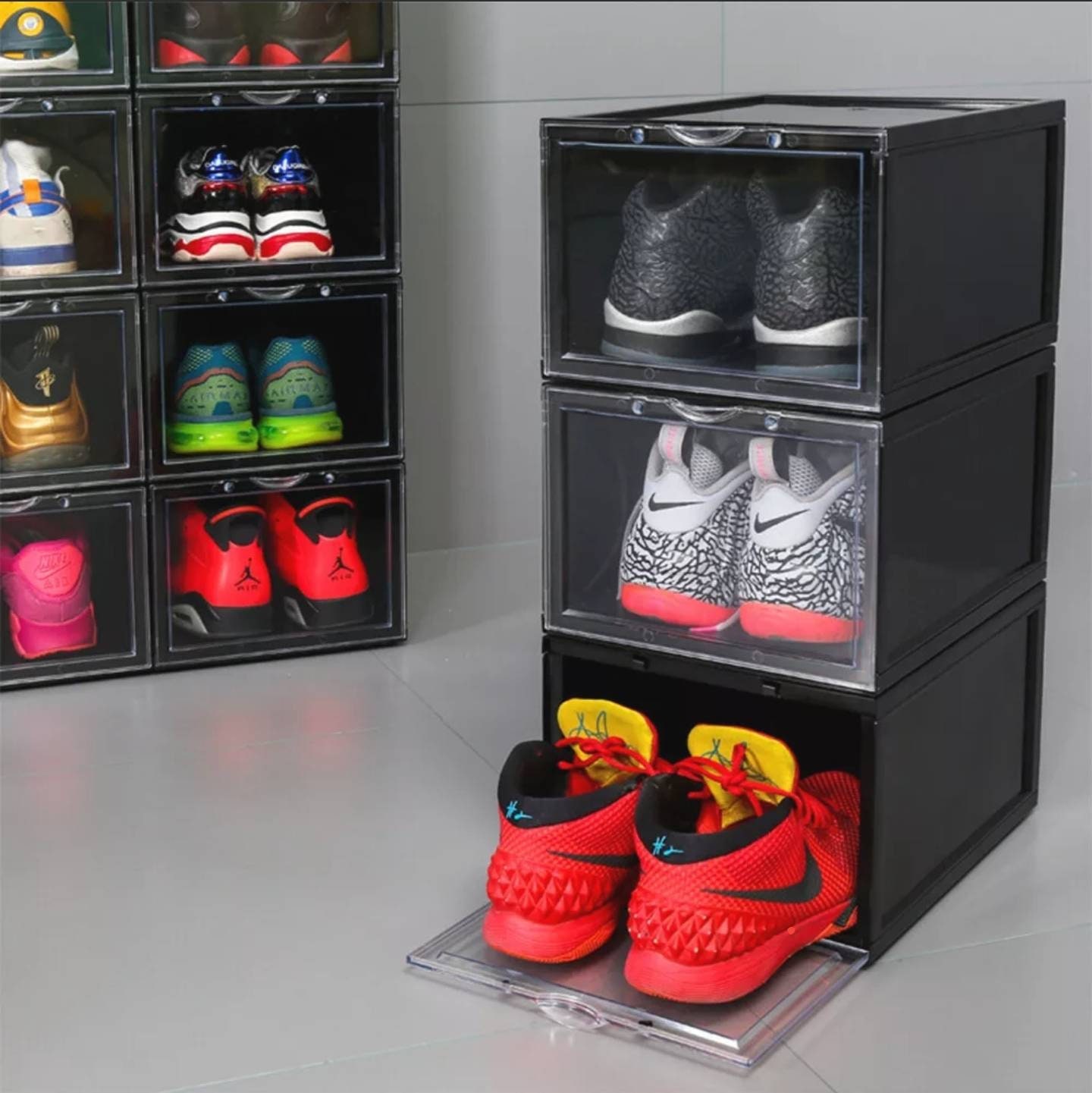 Front Display Stackable Sneaker Storage Showcase Box Etsy