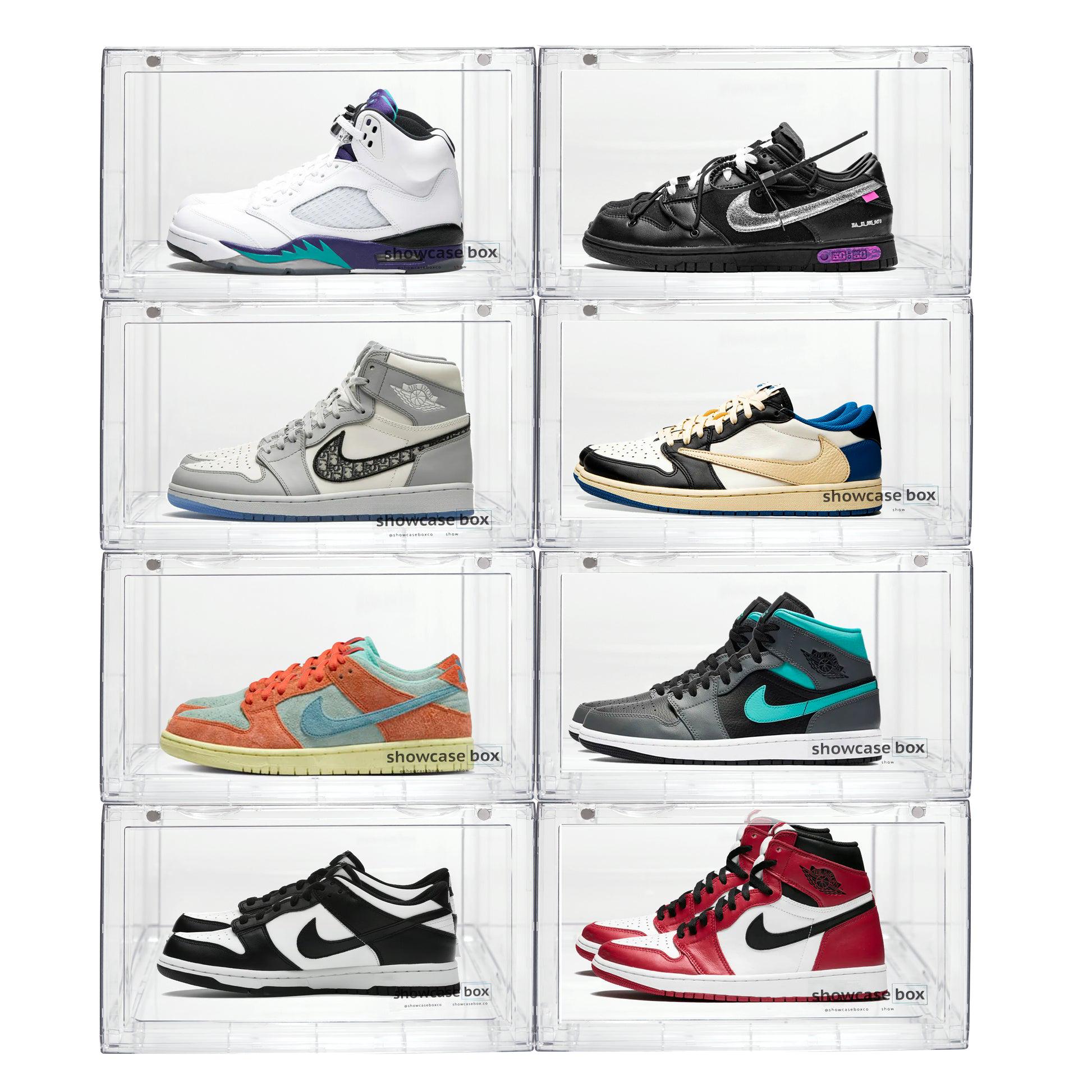 Clear Side Display Clear Stackable Sneaker Storage Showcase Box ...