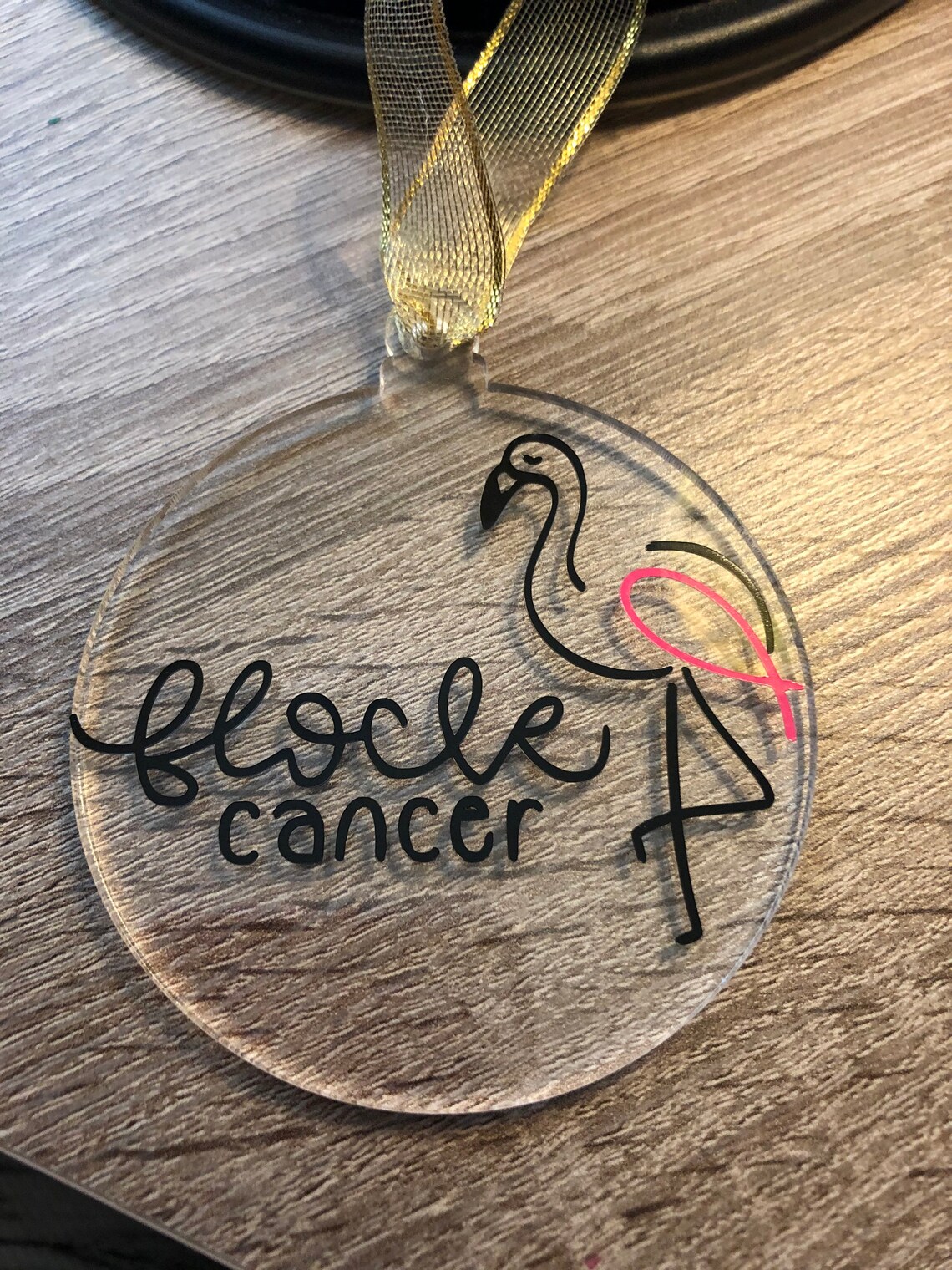 Flat Round Acrylic Ornament With Decal Etsy