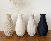 Small Bud Textured Decorative Vase Hand Painted Vase for Dried Flowers Neutral Modern Vase Ceramic Effect Matte Vase Home Decor