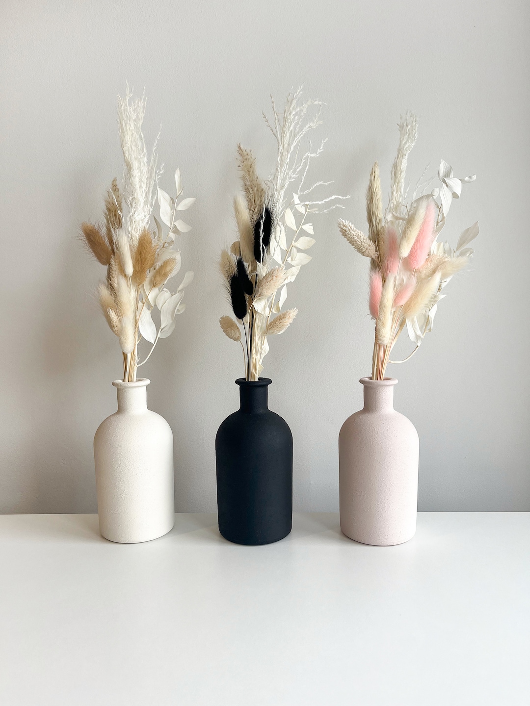 Small Dried Flower Arrangements With Vase Option Mini Dried Bouquet