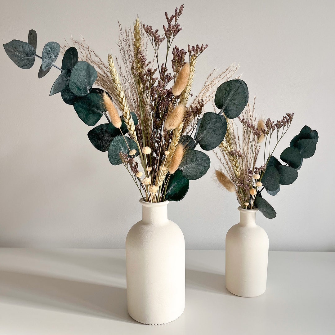 Dried Flower Bouquet With Eucalyptus Vase Natural Dried Flower Dried Flower Bouquet With Eucalyptus Vase Natural Dried Flower