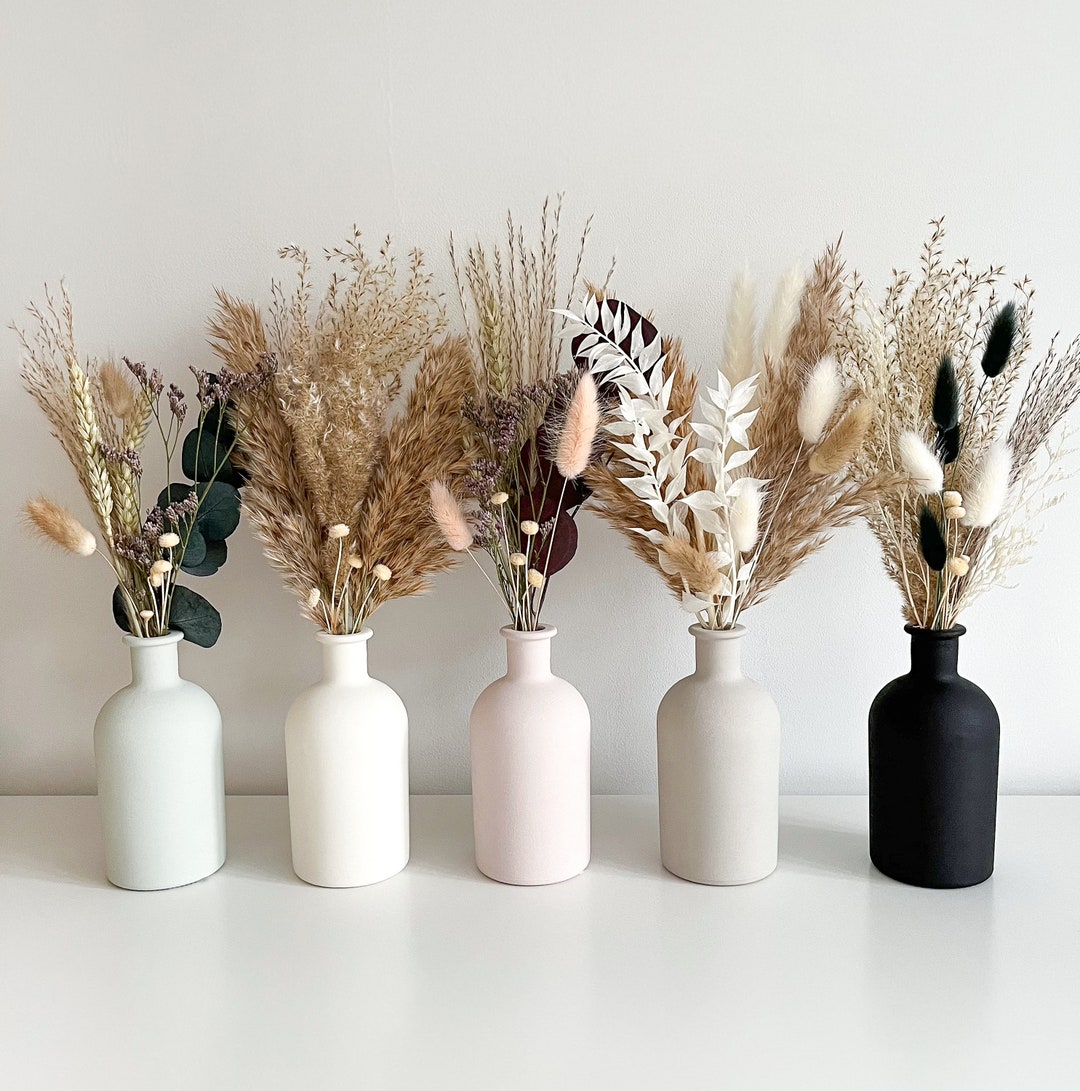 Small Dried Flower Bouquet With Vase Options Dried Bouquet Floral Arrangement Bud Vase Set With