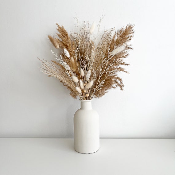 100 Pièces De Bouquet De Fleurs à Queue De Lapin Séchées, Fleurs De Mariage, Herbe De Queue De