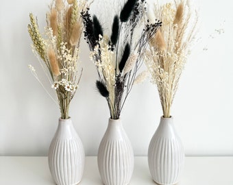 Vase & Dried Flowers | Small Vase and Dried Flower Arrangement 35cm Tall | Dried Bouquet | Living Room Home Decor | Pampas Neutral Decor