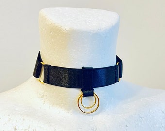 The Bold Double Ring Choker (adjustable and elastic!)