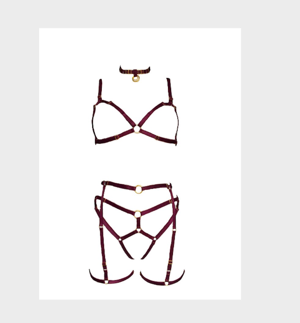 The Very Berry Full Body Suit Harness adjustable & Elastic Etsy