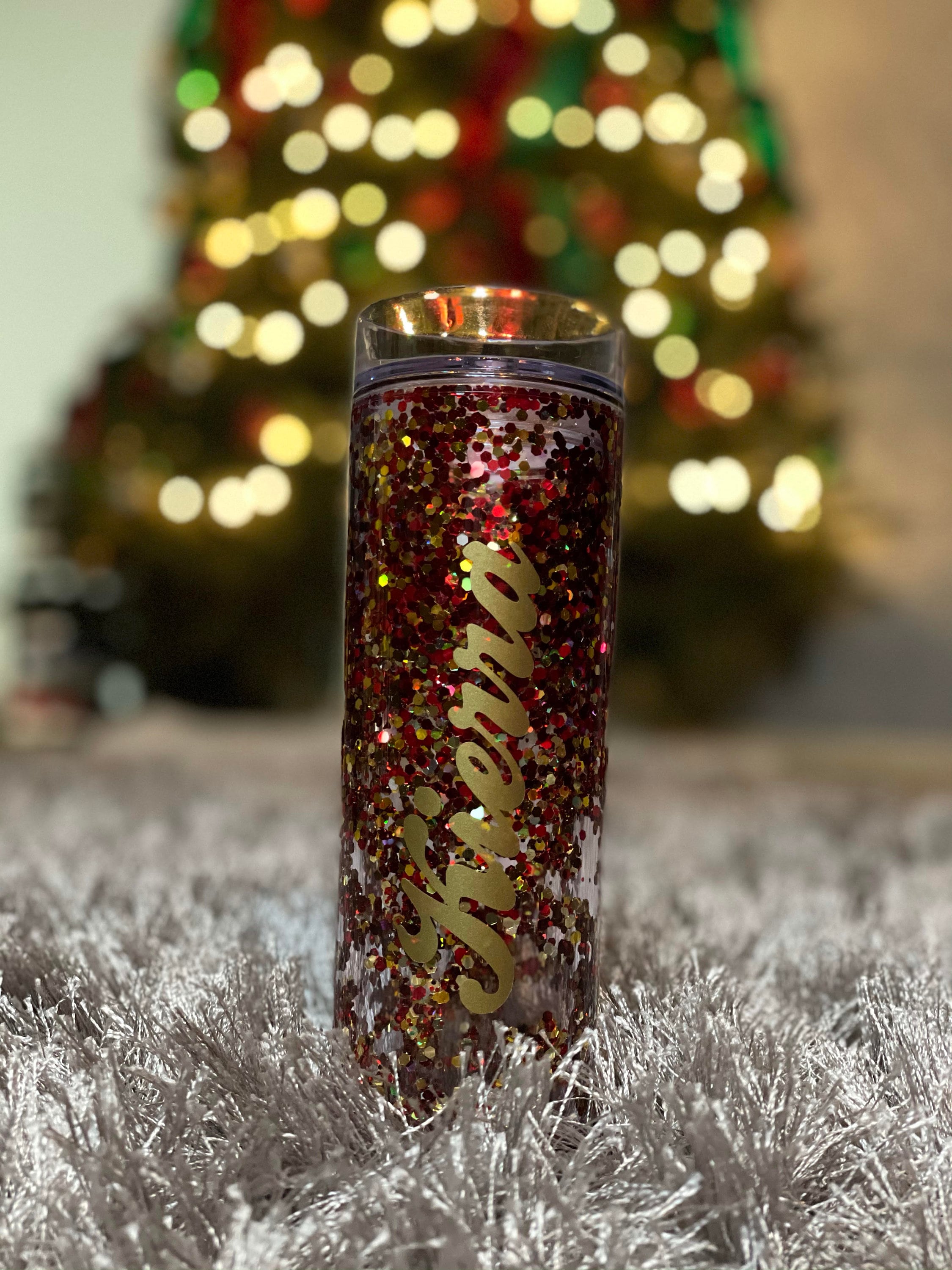 Snow Globe Glitter Tumbler Etsy