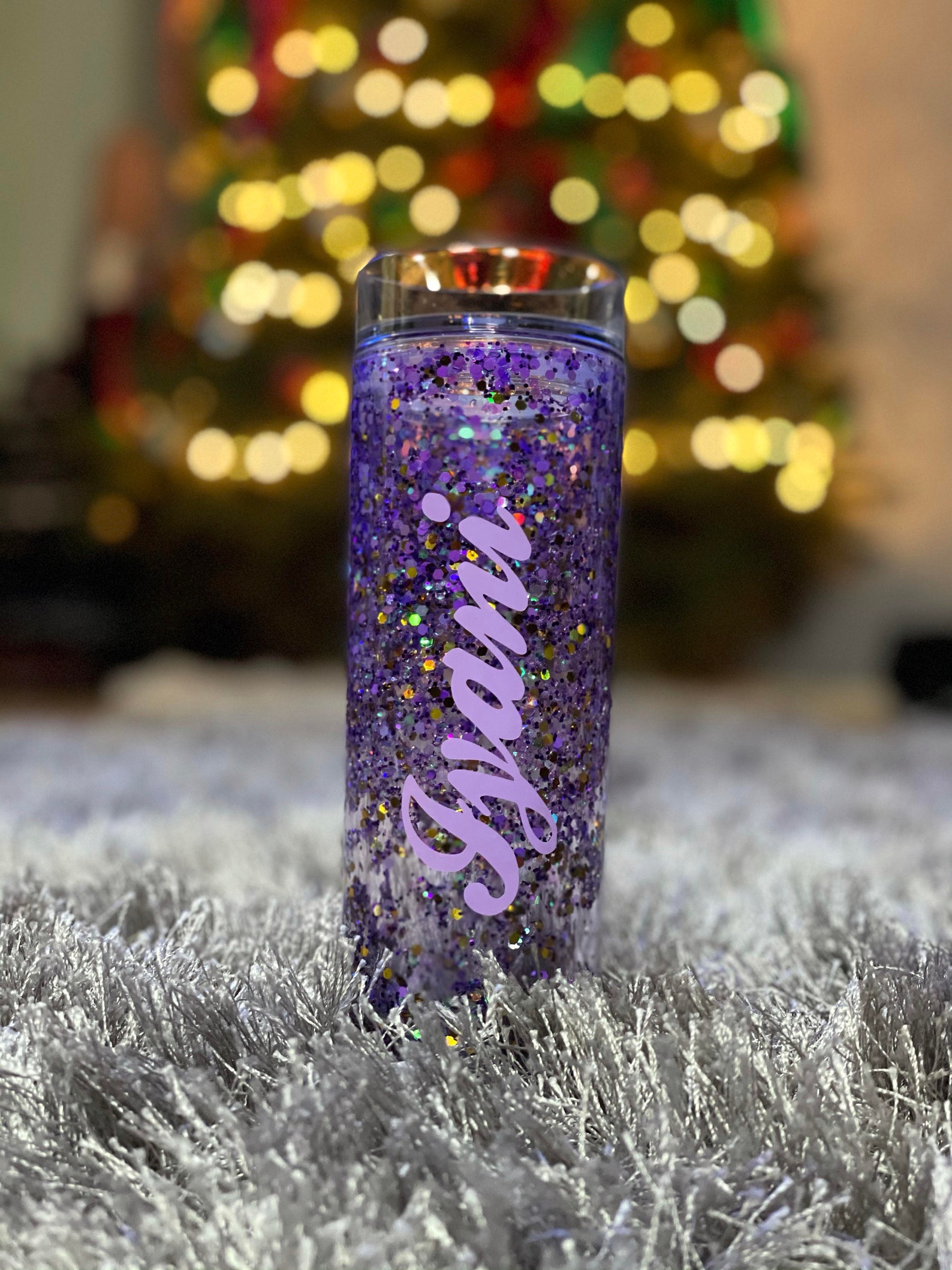Snow Globe Glitter Tumbler Etsy