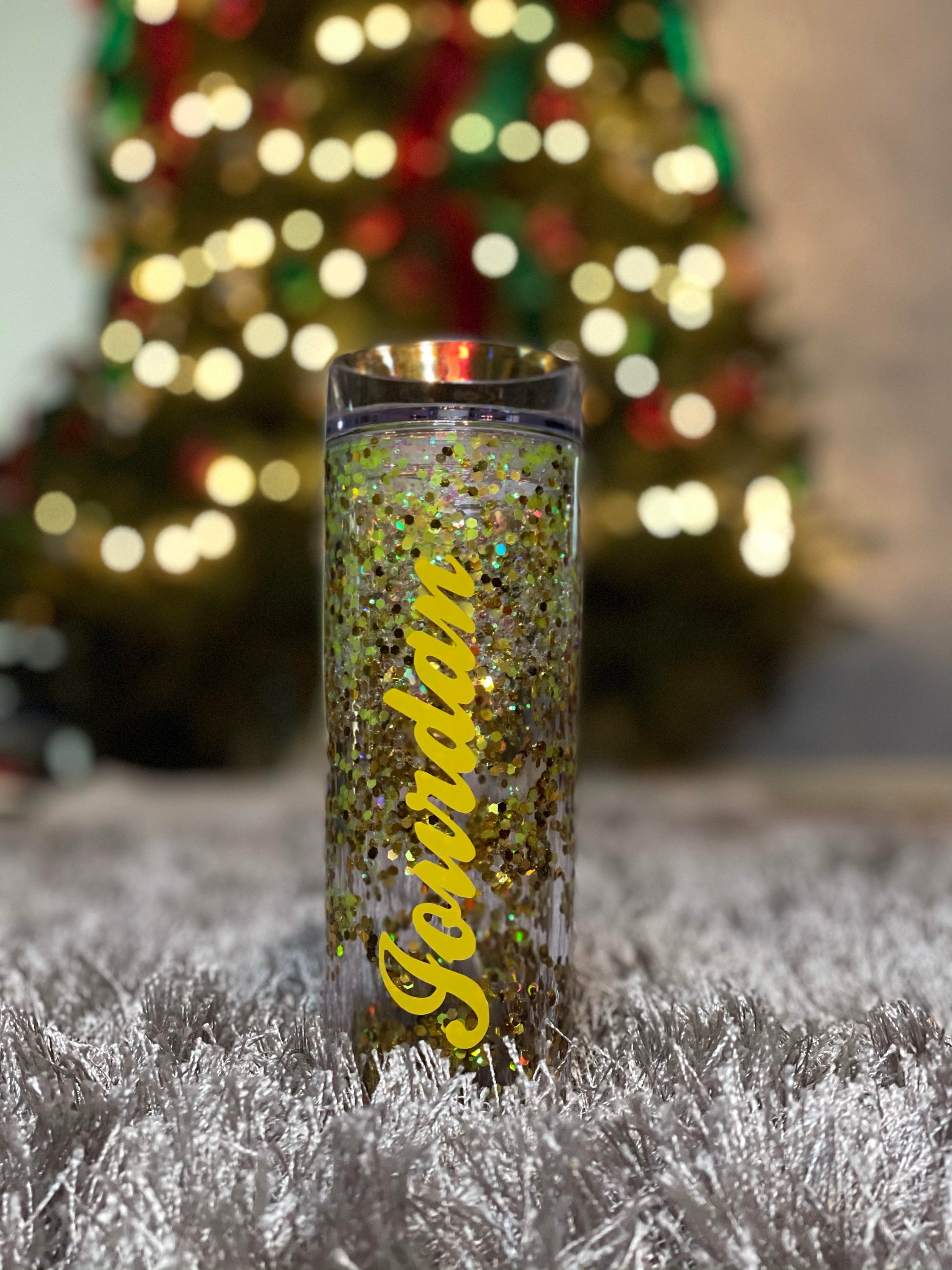 Snow Globe Glitter Tumbler Etsy